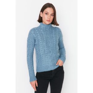 Trendyol Blue Knitted Detailed Knitwear