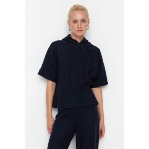 Trendyol Navy Blue Loose Fit Knitted