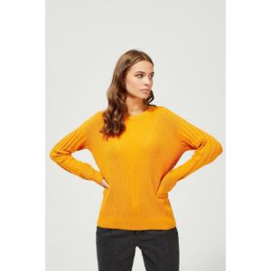 Cable-knit sweater - yellow