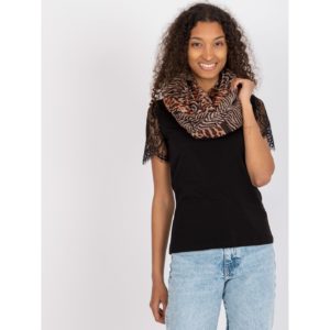 Brown and beige scarf with