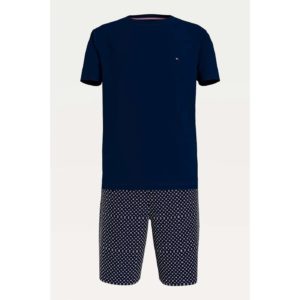 Tommy Hilfiger modré pánské pyžamo CN SS Short