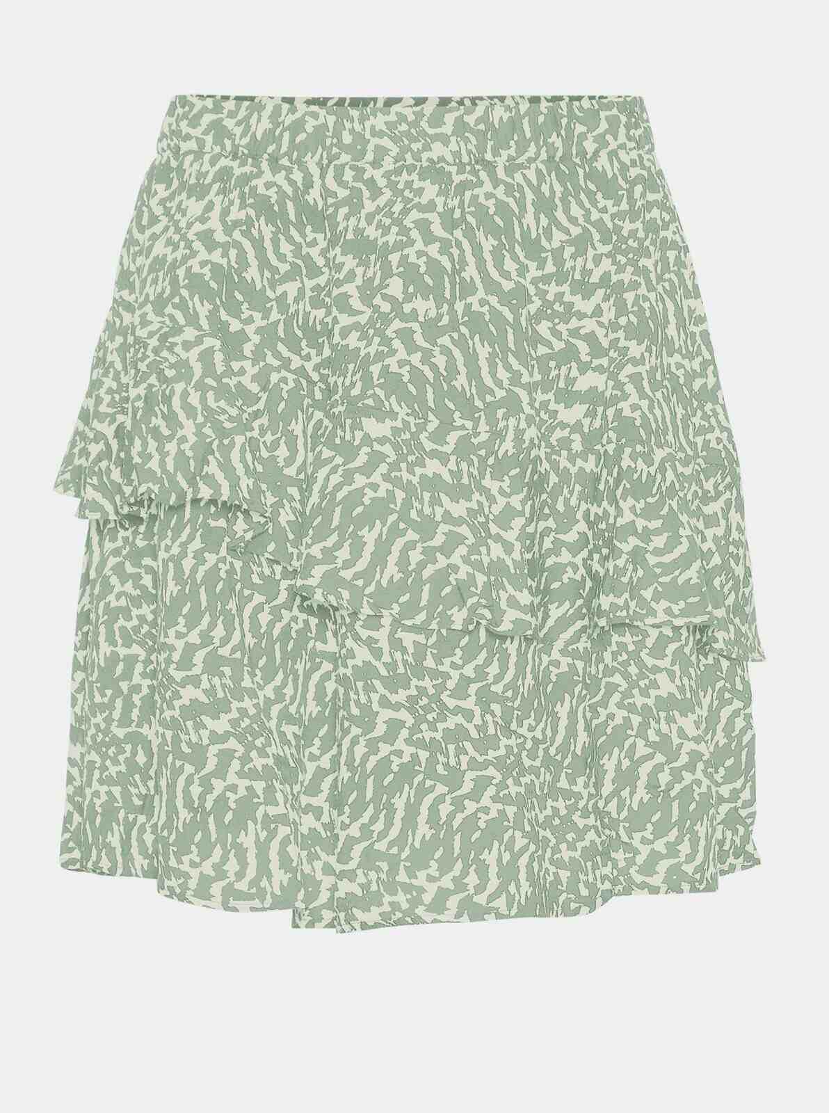 AWARE by VERO MODA Zelená vzorovaná sukně