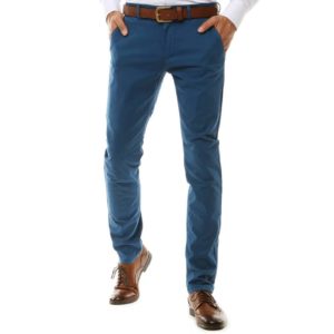 Blue men's chino trousers