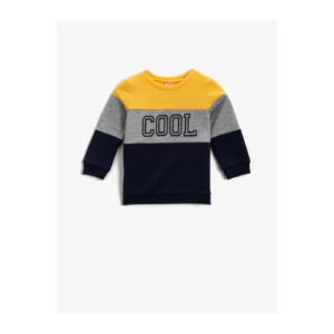 Koton Crew Neck Long Sleeved Cool Printed Sweatshirt Baby