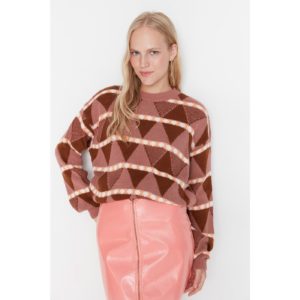 Trendyol Pink Jacquard Knitwear