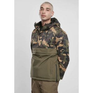 Camo Mix Pull Over Jacket Olive/wood