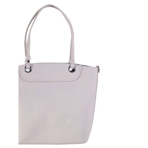 Gray roomy shoulder bag with