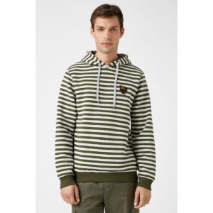 Koton Striped Sweatshirt Hooded