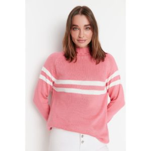 Trendyol Pink Striped Knitwear