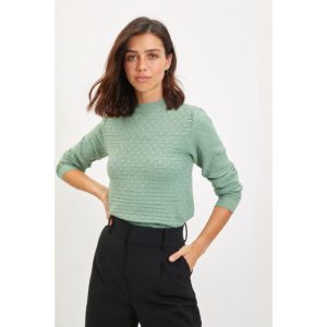 Trendyol Mint Knit Detailed Crop Knitwear