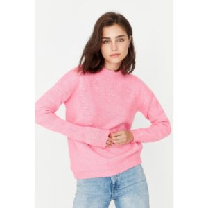 Trendyol Pink Pompom Detailed Knitwear