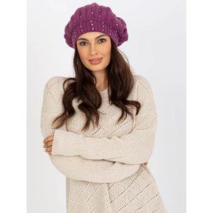 Women's purple winter hat