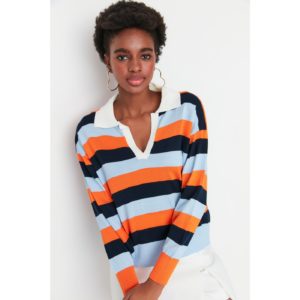 Trendyol Ecru Color Block Knitwear