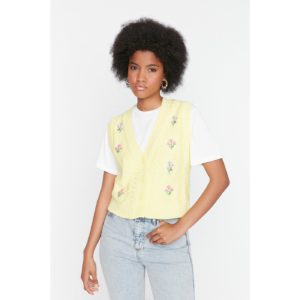 Trendyol Yellow Embroidery Detailed