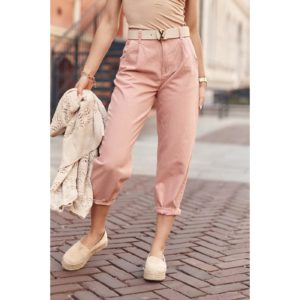 High-waisted slouchy denim pants in dirty