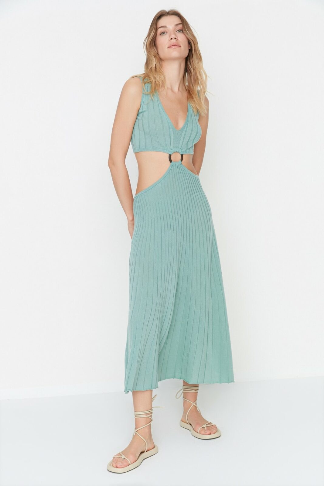 Trendyol Mint Cut Out Detailed