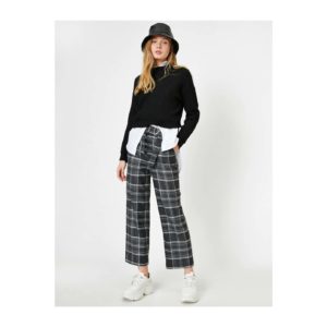 Koton Belted Plaid Wide