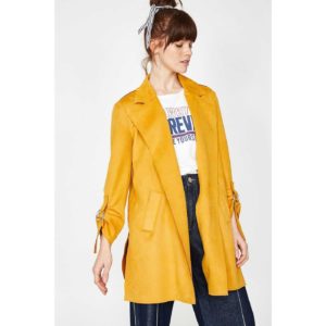 Koton Women's Yellow Coat