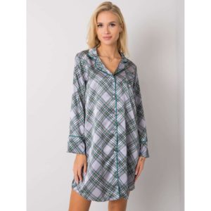 Gray long-sleeved nightgown