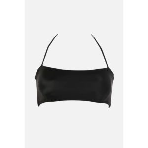 Trendyol Black Pile Detailed Halterneck Bikini