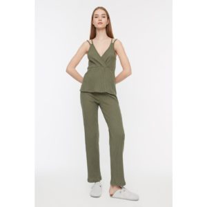 Trendyol Green Camisole Strap Knitted Pajamas