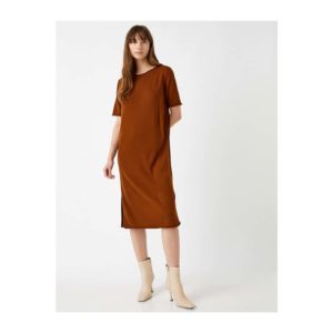 Koton Basic Midi Dress Short Sleeve
