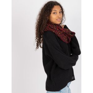 Black and maroon scarf