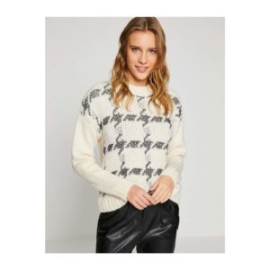 Koton Checkered Knitwear Sweater