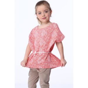 Girls' blouse with white