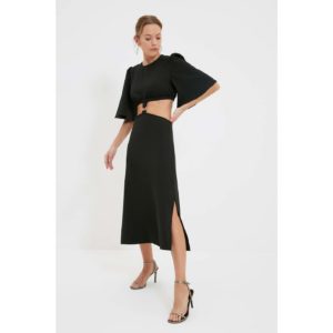 Trendyol Black Cut Out Detailed