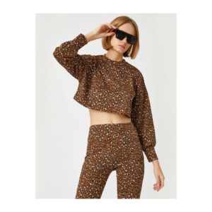 Koton Leopard Crop Sweater
