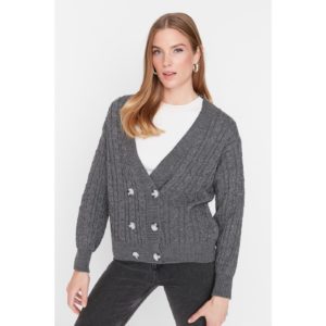Trendyol Anthracite Knit Detailed Knitwear