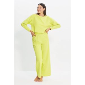 Trendyol Yellow Knitted Bottom-Top