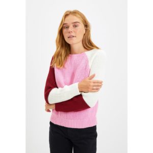 Trendyol Pink Color Block Knitwear