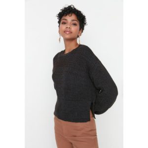 Trendyol Anthracite Knitted Detailed