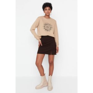 Trendyol Brown Knitted Skirt