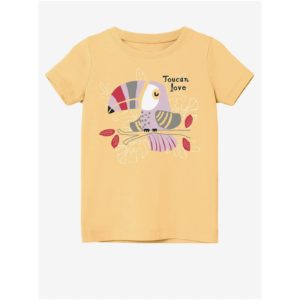 Žluté vzorované holčičí tričko