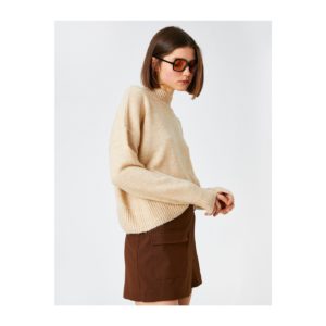 Koton Oversize Knit Sweater Turtleneck Long