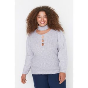 Trendyol Curve Lilac Collar Detailed Knitwear