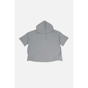 Trendyol Gray Hooded Basic Sport T-Shirt