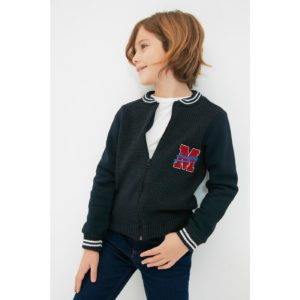 Trendyol Navy Blue Embroidery Detailed Zipper