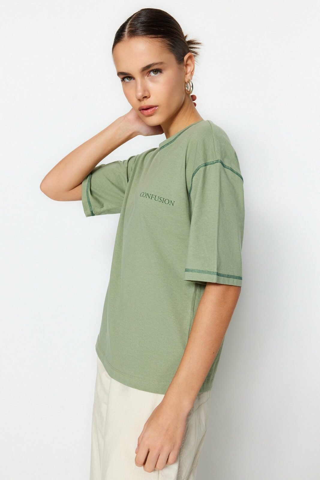 Trendyol T-Shirt - Green -