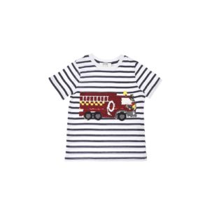 Trendyol White Striped Double Sided Sequin Embroidered Boy