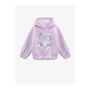Koton Cat Printed Sequined