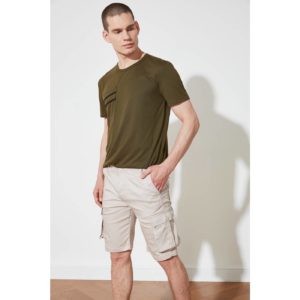 Trendyol Beige Men's Cargo Pocket Shorts