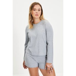Trendyol Gray Lace Detailed
