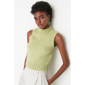 Trendyol Mint Crop Knitwear