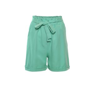Trendyol Mint Tall Tie Detailed Shorts