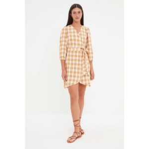 Trendyol Yellow Belted Check