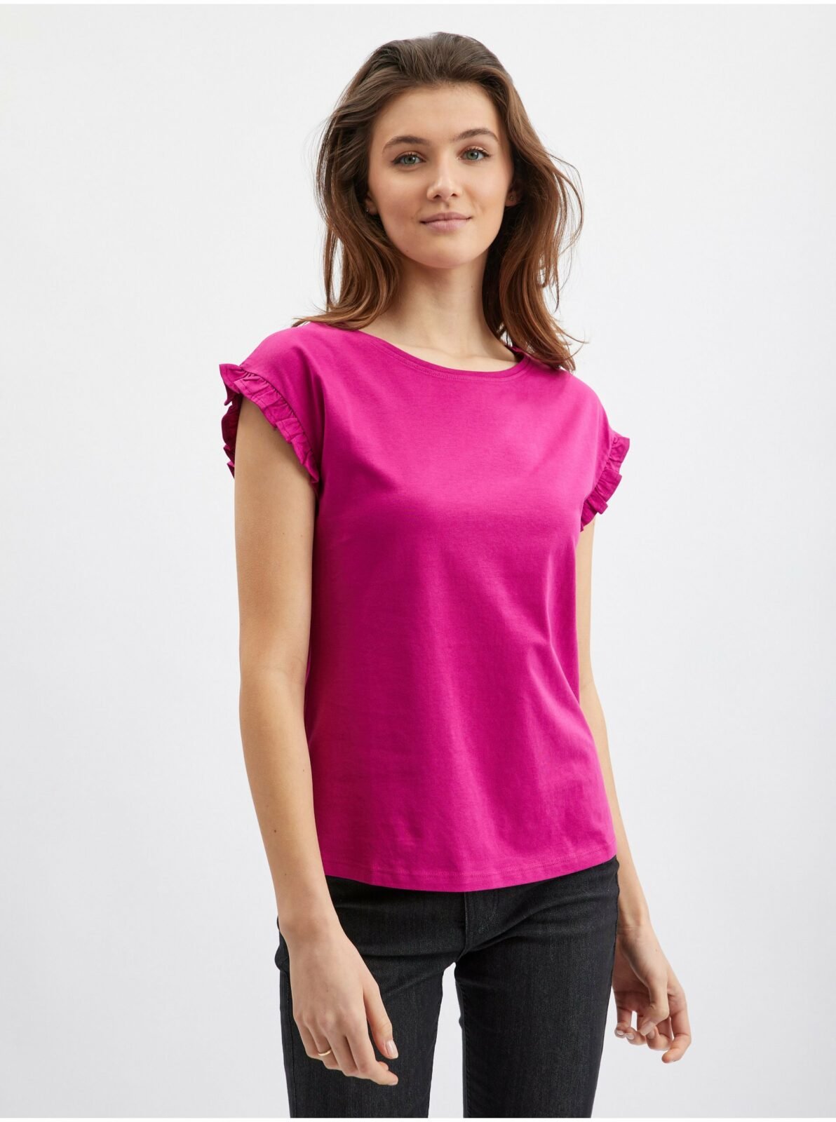Orsay Tmavě růžové dámské tričko s
